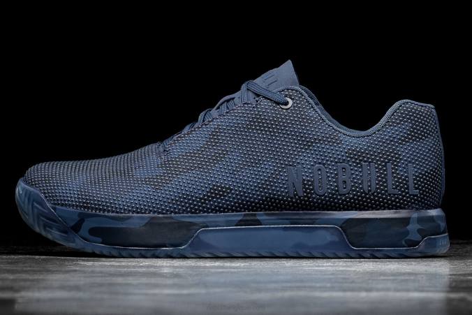 HH04B103 baskets camo bleu marine+ Nobull Hommes