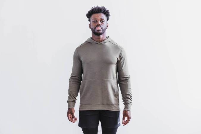 HH04B312 sweat à capuche en laine mérinos mélangée Nobull Hommes