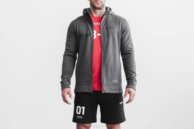 HH04B333 sweat à capuche zippé nfl combine qb1 Nobull Hommes